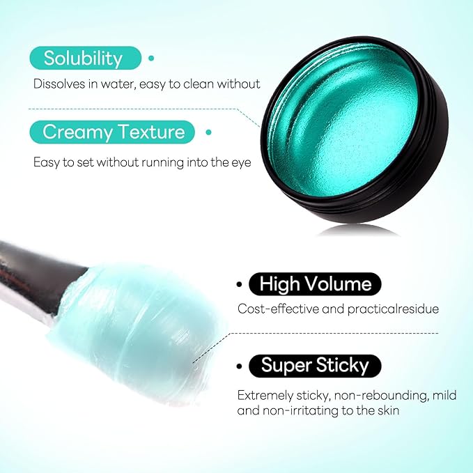 Lash Lift Glue Balm Eyelash Lifting Perm Blue Rose Strong Hold Lash&Brow Perm Glue Balm Brow Adhesive Powerful Sticky Brow Lamination 0.71Oz/20G