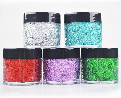 GL-Turelifes Colorful Sparkling Body Glitter Mermaid Sequins Chunky Glitter Gel Hair Glitter Gel Festival Glitter Cosmetic for Face Hair Nails Stage Bride Makeup Long Lasting 30ml (Red)