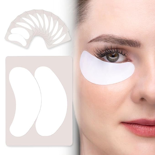 Curacoro Biogel Eye Pads for Lash Extensions, Soft Sticky Under Eye Patches for Sensitive Skin, Eyelash Perm Lamination, Lash Extension Remover Supplies (10 Pairs)