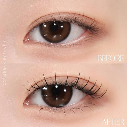 CCAMBBAK Original Looks So Natural False Eyelashes Handmade Lightweight Individual Lashes Extension Lengthening Wisps - Featherlight Synthetic Reusable (10mm Light (Brown), 4 Point)