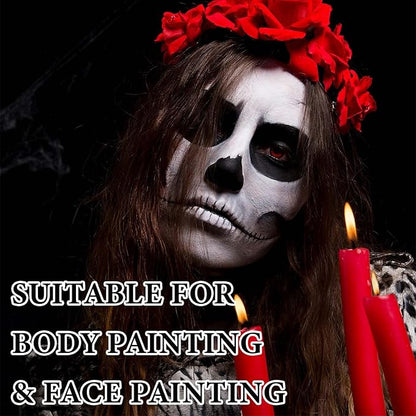 Black Face Body Paint Stick,High Pigmented Eye Black Stick Long Lasting Black Matte Lipstick Waterproof Body Paint Stick for Halloween Costume Parties Zombie Cosplay Clown Makeup
