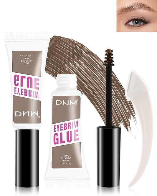 Waterproof Tinted Brow Gel, 2Pcs Thickening Tinted Eyebrow Gel Makeup, Long-Lasting Sweat-proof Eye Brow Mascara Gel Glue, Brow Sculpt and Lift for Natural-Looking, Gel Para Cejas-02 Taupe