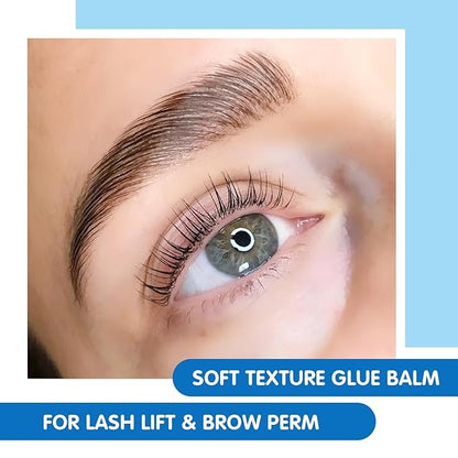 PERMANIA Lash Lift Glue, Eyelash Lifting Adhesives Strong Hold and Perfectly Shaped Eyebrows for Brow Lamination Kit, Lash Lift Balm Bright Colors & Fruity Flavours Fast Drying & Waterproof (Blue)