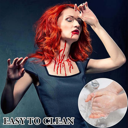 2 Pcs Fake Blood Spray,2.46 oz Fake Blood Makeup,Halloween Liquid Fake Blood Washable Splatter Sfx Makeup Kit,Suitable for Clothes Zombie Vampire Halloween Makeup Kit