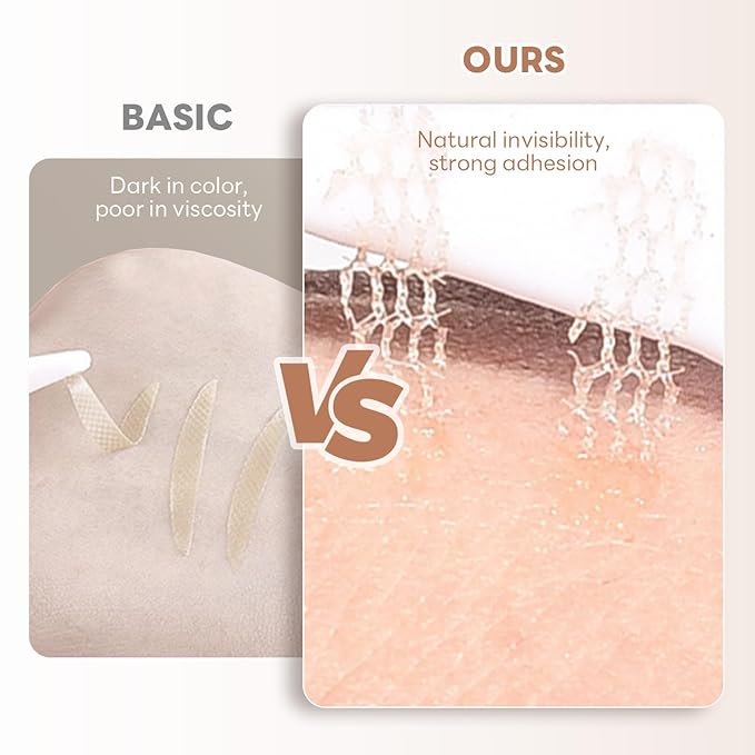 960 Pcs Double Eyelid Tape Invisible Breathable Eyelid Tape Lifter Strips for Hooded Eyes Natural Long-Lasting Lace Double Eye Lid Sticker with Tools - 20 Sheets Olive Shape