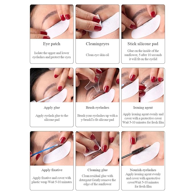 YUANLI Lash Lift Kit, Eyelash Perm Kit Easy for Beginner and Professional Lash Perm Kit, Eyelash Lift Kit with Detailed Instruction, Eyelash Lift Kit Permanent Curling Perming Wave Suitable for Salon