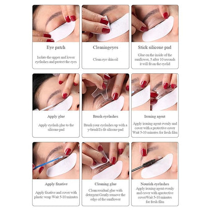 YUANLI Lash Lift Kit, Eyelash Perm Kit Easy for Beginner and Professional Lash Perm Kit, Eyelash Lift Kit with Detailed Instruction, Eyelash Lift Kit Permanent Curling Perming Wave Suitable for Salon