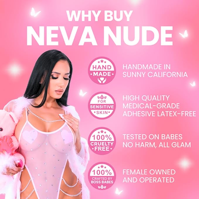 Neva Nude Devil's Advocate Red Wing Jewel Face Crystal Sticker - Face Gems for Carnivals, Halloween, Festivals, Raves, & Parties | Medical Grade Adhesive, Waterproof, & Sweatproof | Made in USA