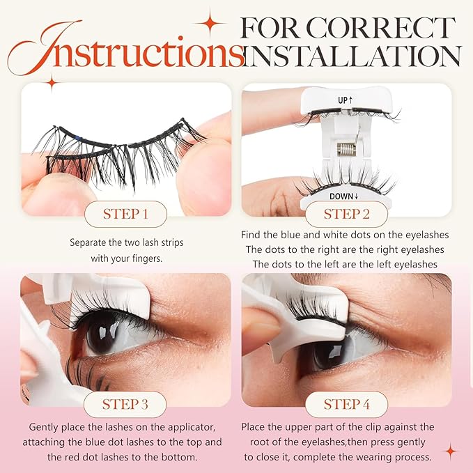 Giani Magnetic Lashes,Magnetic Eyelashes with applicator Natural Look,Reusable No Glue Needed Soft Eyelashes Kit,Lightweight & Waterproof, 3D Soft Flex,Easy to Apply,for All-Day Wear (Photogenic)