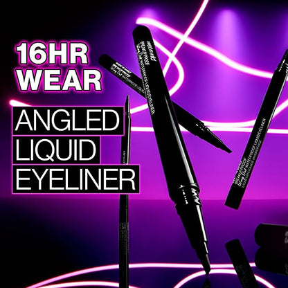 wet n wild Breakup Proof Wing Out Waterproof Liquid Eyeliner, 16-Hour Wear, Smudge-Proof & Cry-Proof, Flat Angled Brush for Precise & Bold Wings - Ultra Black