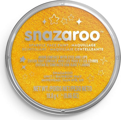 Snazaroo Sparkle Face and Body Paint, 18.8g (0.66-oz) Pot, Sparkle Yellow