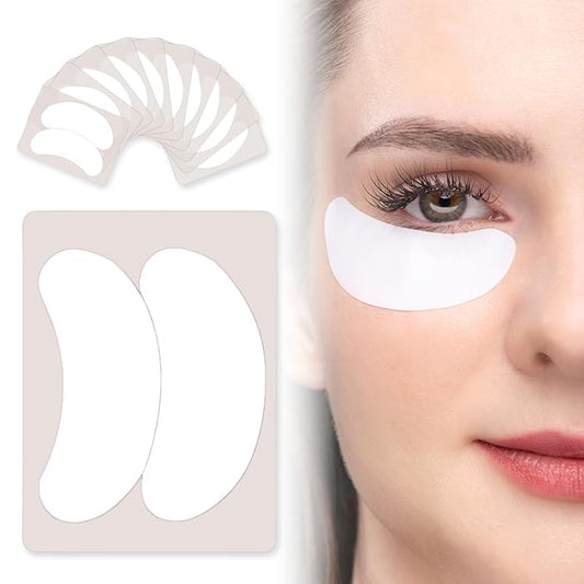 Curacoro Biogel Eye Pads for Lash Extensions, Soft Sticky Under Eye Patches for Sensitive Skin, Eyelash Perm Lamination, Lash Extension Remover Supplies (10 Pairs)