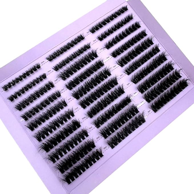 HBZGTLAD Fluffy Cluster Lashes 40D60D80D100D120D Natural Thick Eyelash Clusters D Curl Individual Lashes DIY Eyelashes Extension (300pcs60D80D100D)