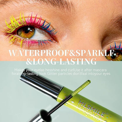 Mascara Yellow Eyelash Waterproof Long Lasting Lashes Stage Party Wedding Music Festival Eyes Makeup (07, #)