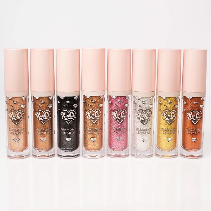 Kimchi Chic Beauty Diamond Sharts Liquid Glitter Eyeshadow, Cream Eyeshadow and Body Glitter Makeup, 0.21 fl oz - World Dominance