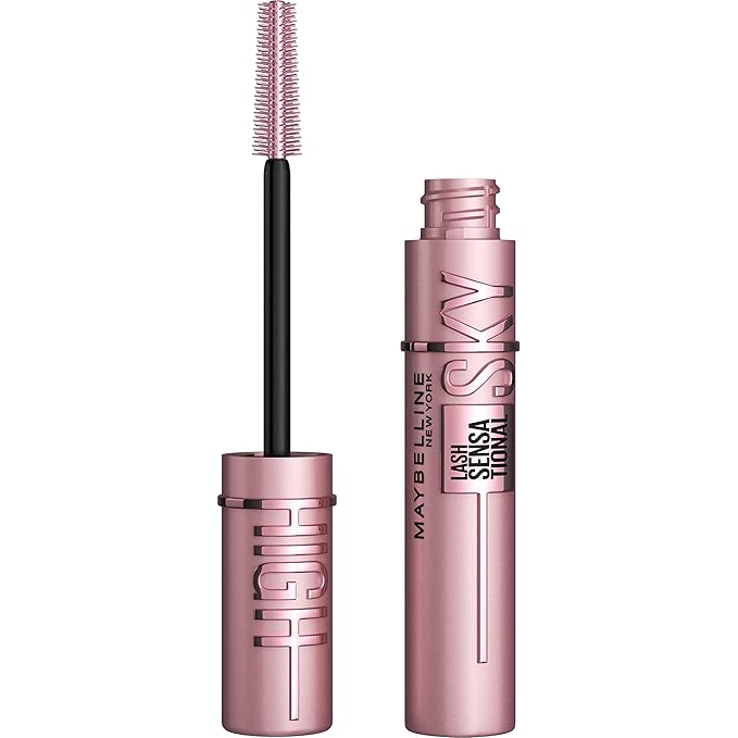 Maybelline Lash Sensational Sky High Washable Mascara Makeup, Volumizing, Lengthening, Defining & Instant Age Rewind Eraser Dark Circles Treatment Multi-Use Concealer, 110, 1 Count