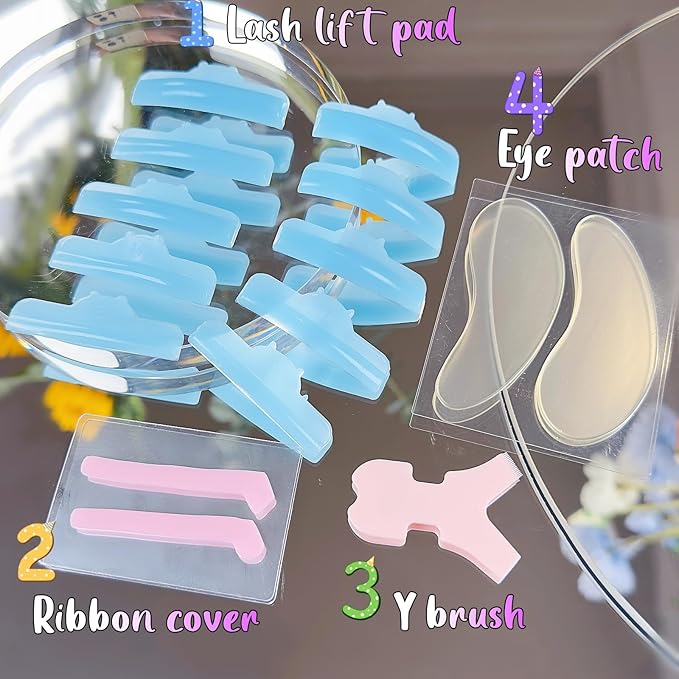 Lash Lift Shields U Curl Eyelash Perm Rod 5 Size Korean Lifting Pads for Perm and Tint Soft Perming Rods Make Easier Lash Curling Round Lami Lamination Rollers Lift Lashes Up Like Lash Extension