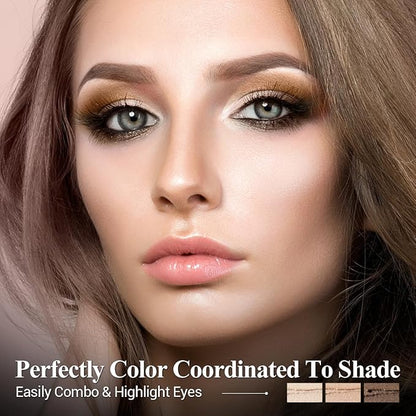 Neutral Cream Eye Shadow Eyeliner Makeup Sticks, Classic-A003 + A005