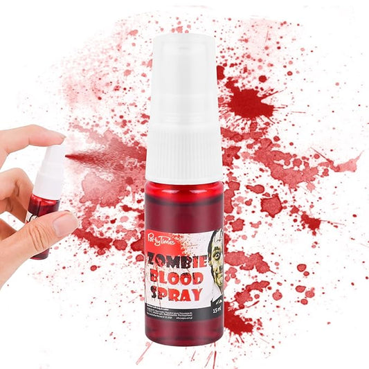 Fake Blood Spray for Halloween, Special Effects Makeup, True Color, Realistic Washable SFX, Zombie Vampire Cosplay Party Mouth Clothes, 15ml