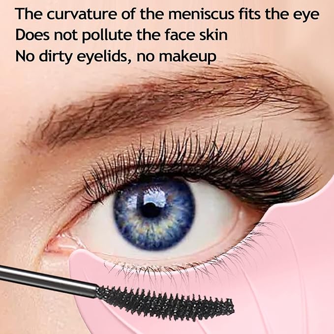 SHANPIN Silicone Winged Eyeliner Stencil Makeup, Mermaid Mascara Guard Upper Lower Eye Eyeliner Tape Lash Mascara Guard Applicator Eyelash Comb Cosmetic Tool, Reusable Makeup Eyelash Tool, Detachable