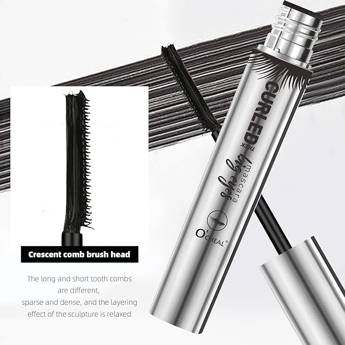 O'CHEAL Full Coverage Lightweight Natural Color CC Cream and 3PCS Black 4D Telescopic Mascara Waterproof