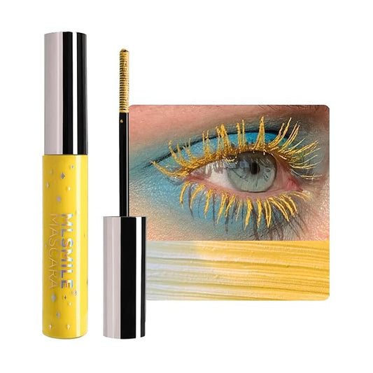 Mascara Yellow Eyelash Waterproof Long Lasting Lashes Stage Party Wedding Music Festival Eyes Makeup (07, #)