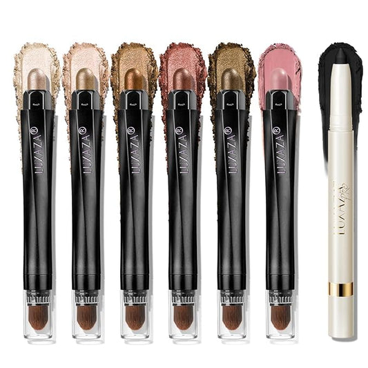 Cream Eye Shadow Eyeliner Makeup Sticks, Highlighter Brightener Pencil Classic-A016 + Multi-use-M6