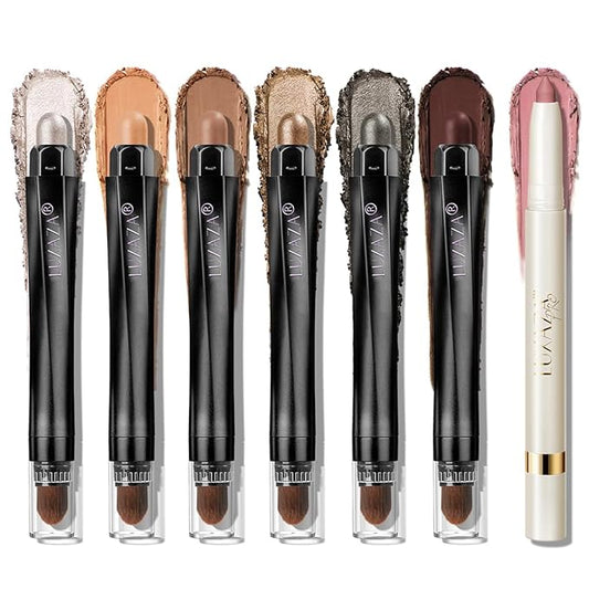 Cream Eye Shadow Eyeliner Makeup Sticks, Highlighter Brightener Pencil Classic-A016 + Multi-use-M4