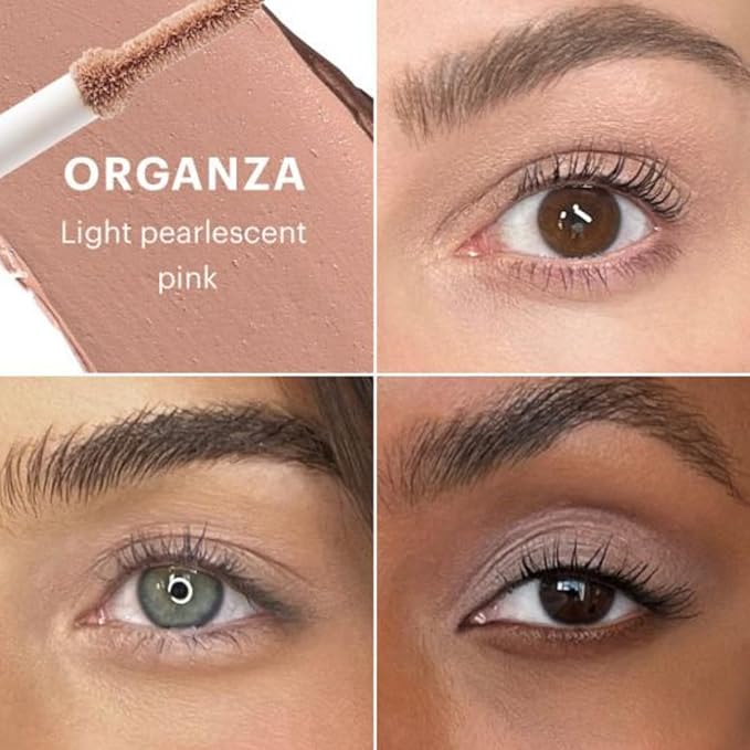 Glo Skin Beauty Essential Eye Base - 3-in-1 Multitasking Eyelid Tint, Primer & Color Corrector - Vegan Shades (Organza)
