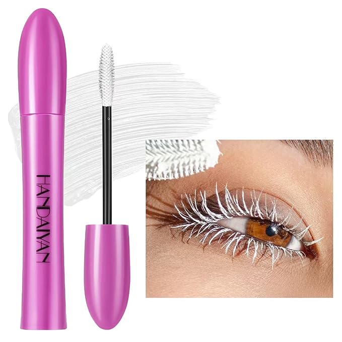 White Mascara Eyelashes Volumizing Lengthening Waterproof Smudge Proof Longwear Voluminous Curling Defining Eyelash primer Mascara tubing non clumping Eye Makeup 01
