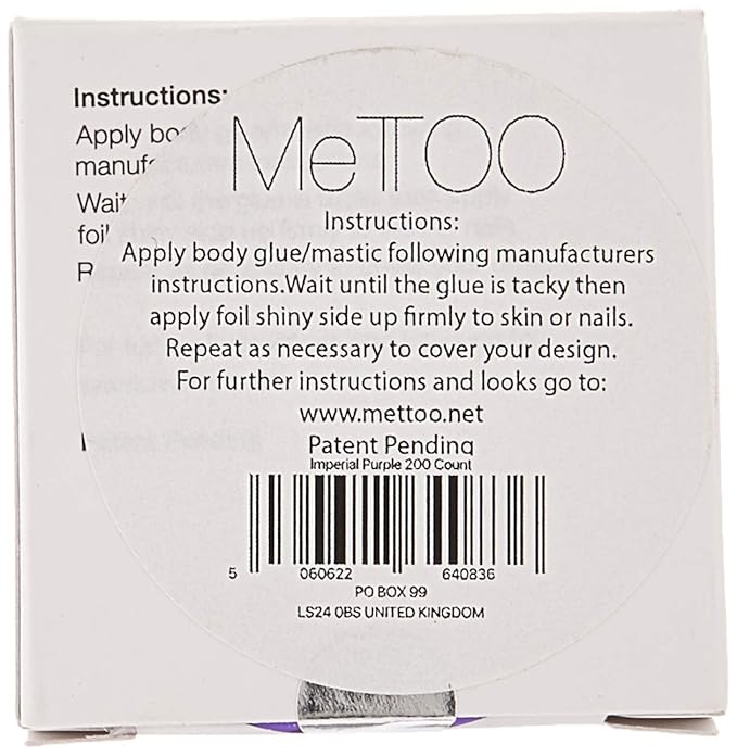Mettoo Imperial Purple Body Foil, 200 Count