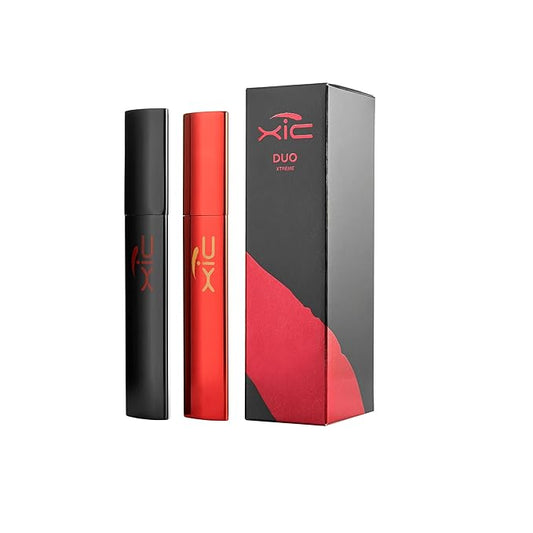 Eyelash and Eyebrow Growth Serum + Professional Mascara for athletes. Pack with 2 tubes 1 XiC Enahncer to Grow Eyelashes and 1 Xtreme Mascara, ideal for Making Exercise. XiC Duo Xtreme
