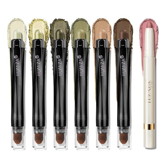 Cream Eye Shadow Eyeliner Makeup Sticks, Highlighter Brightener Pencil Classic-A016 + Multi-use-M4