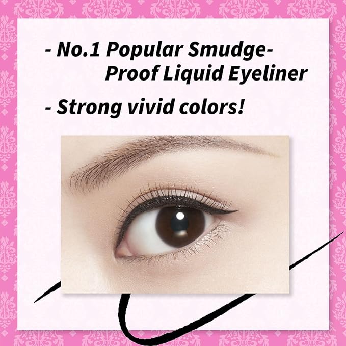 HEROINE MAKE by KISSME Trio Set, 3 Full-Size, Waterproof Volumizing Mascara Black,Long-lasting + Smooth Liquid Black Eyeliner, Smudge-free + Gentle Eye Makeup Remover for Waterproof Mascara