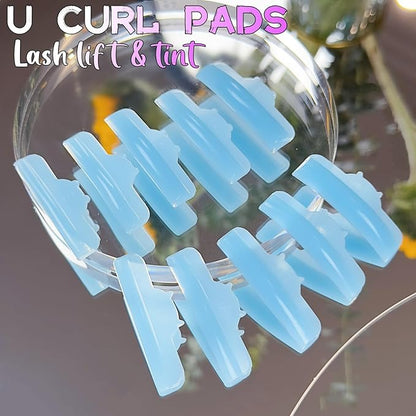 Lash Lift Shields U Curl Eyelash Perm Rod 5 Size Korean Lifting Pads for Perm and Tint Soft Perming Rods Make Easier Lash Curling Round Lami Lamination Rollers Lift Lashes Up Like Lash Extension