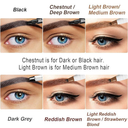 iMethod Eyebrow Pen - iMethod Eyebrow Pencil with a Micro-Fork Tip Applicator Creates Natural Looking Brows Effortlessly and Stays on All Day, Dark Grey