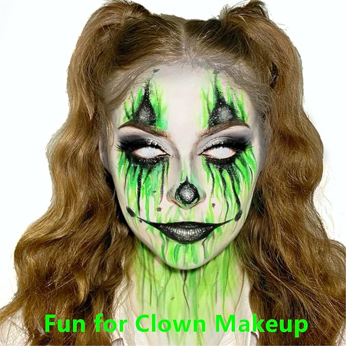 Go Ho Light Green Face Paint Stick,Green Accessories,Water Based Cream Green Body Paint Washable,Highly Pigmented,Smooth and Safe for Skin,Halloween Cosplay SFX Green Makeup