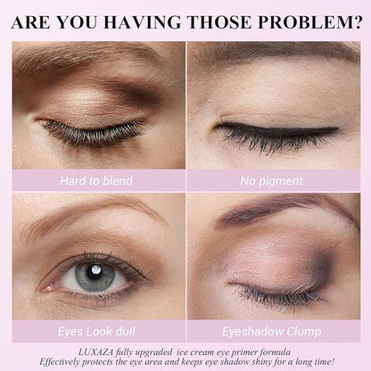 Eyeshadow Primer, Eye primer＆Eyeliner Primer, Cream Matte Eye Shadow Base, Makeup Looks - Lasts All Day-0.35 oz
