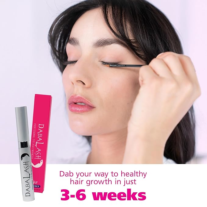 DABALASH Professional Eyelash & Eyebrow Growth Serum with Castor Oil – Promotes the Appearance of Naturally Longer, Fuller, Thicker & Stronger Lash + Brow Hair – Combo Love 2 Pack, 2 * 0.18 oz
