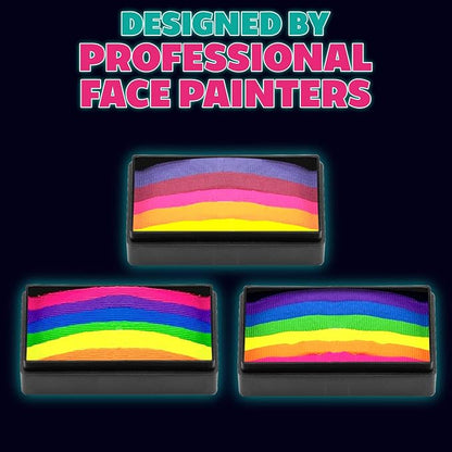 Kraze FX Dome Stroke - Glow (25 gm), Professional 1-Stroke Split Cake, Hypoallergenic, Non-Toxic, Water Activated Face & Body Painting Makeup Supplies for Sensitive Skin, Kid Safe, Adults