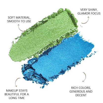 Double color eye shadow, Eyeshadows Creamy, high pigment eye makeup palette, matte shimmer metal eye shadow powder, Blendable, Ultra-Pigmented, Easy to Apply, Matte & Shimmer, (04)