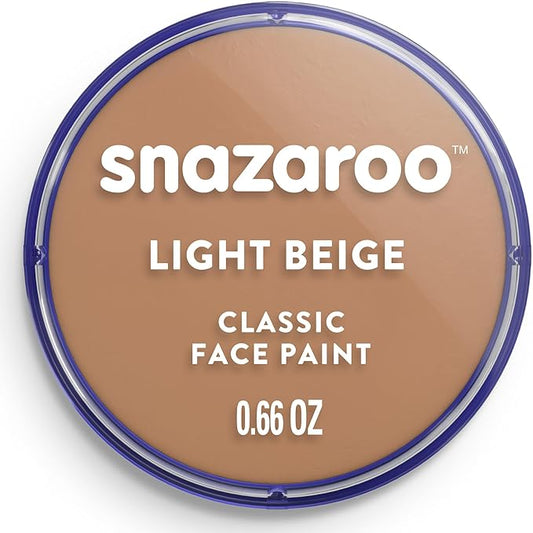 Snazaroo Classic Face and Body Paint, 18.8g (0.66-oz) Pot, Light Beige