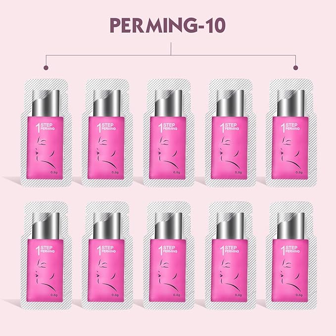 PERMANIA Lash Lift Kit,Separate Steps Products for Salon or at Home, Steps 10 Sachets of 0.8g/0.03oz Each Prep (STEP#1)