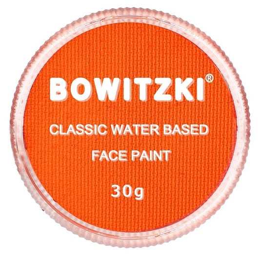 Bowitzki 30g Professional Face Paint Body Paint Water Based Face painting Makeup Safe for Kids and Adults Split Cake Single Color (Saffron)