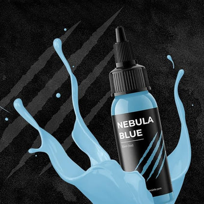 Tattoo Nebula Blue Tattoo Ink, Light Pastel Blue Tattoo Ink (Nebula Blue, 1oz)