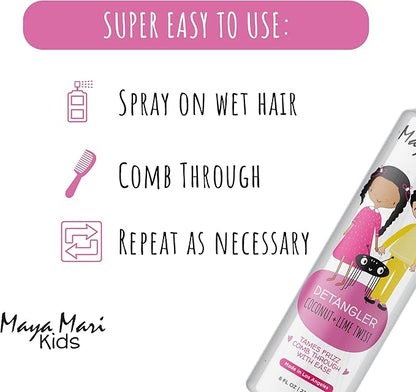 Kids Hair Care Bundle – Sparkle & Shine Glitter Gel & Gentle Detangler Spray | Safe & Fun for All Ages | Sulfate & Paraben-Free | 6 oz & 8 oz