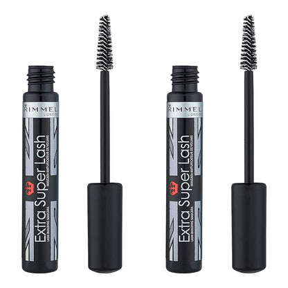 Rimmel Extra Super Lash Value Pack, Black Black, 0.1 oz, Pack of 2
