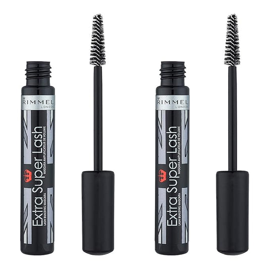 Rimmel Extra Super Lash Value Pack, Black Black, 0.1 oz, Pack of 2
