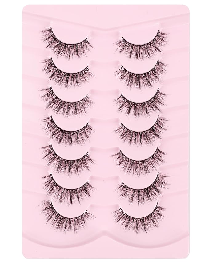 Natural Lashes Mink Natural Eyelashes False Eyelashes Natural Look False Lashes Wispy Eye Lashes Cat Eyelashes Fake Lashes KD04
