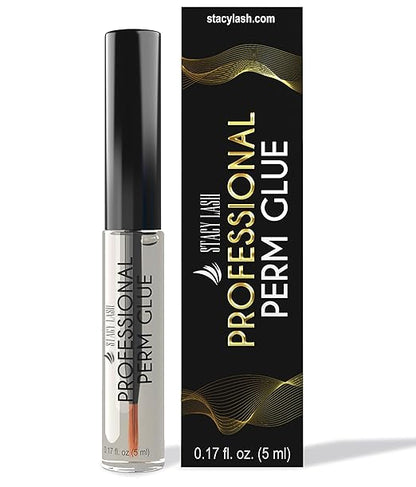 Stacy Lash Professional Perm Glue / 0.17 fl.oz./ 5 ml/Transparent Lash Adhesive/Water-Soluble Eyelash Lifting Glue/Supplies for Professional & Home Use